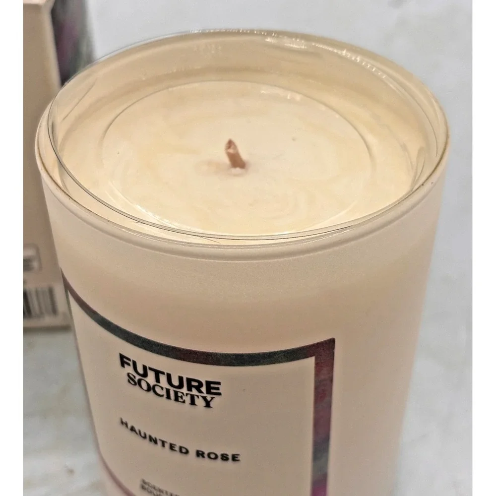 Future Society Haunted Rose Scented Candle 10oz 54‎ Hour Burn NIB Soy Blend USA